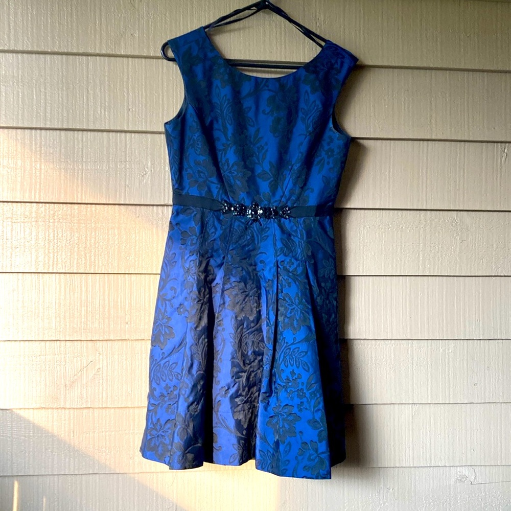Gorgeous Navy and Black Sleeveless Dres